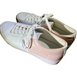 MARC FISHER Sneakers Women's Size 11 Pink and White Lace Up Low Top Tennis Shoes